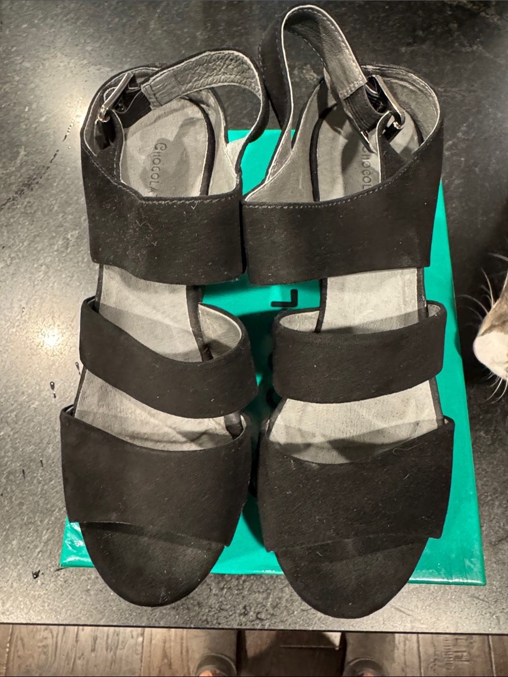 Black Women's Strappy Comfort Sandals Chocolat Blu
